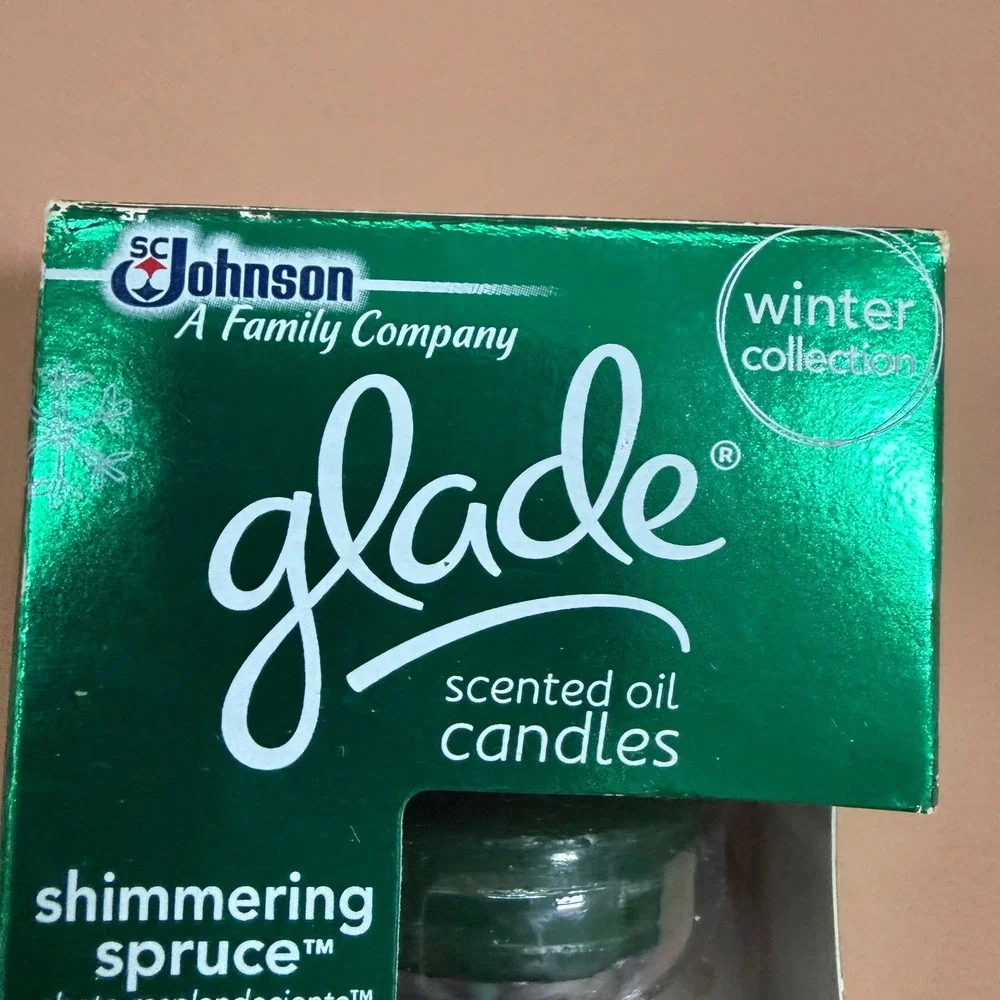 Glade Shimmering Spruce Scented Oil Candle Refills 4ct Winter Collection 2012